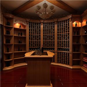 American Style Solid Wood Wine Cabinet Wine Cellar