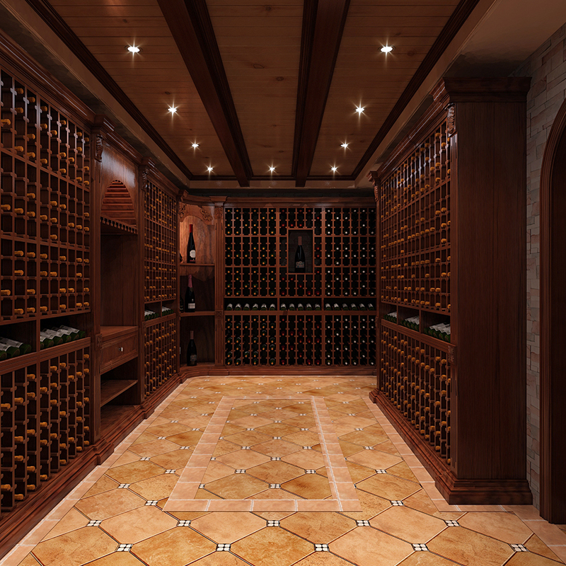 solid wood wine cellar