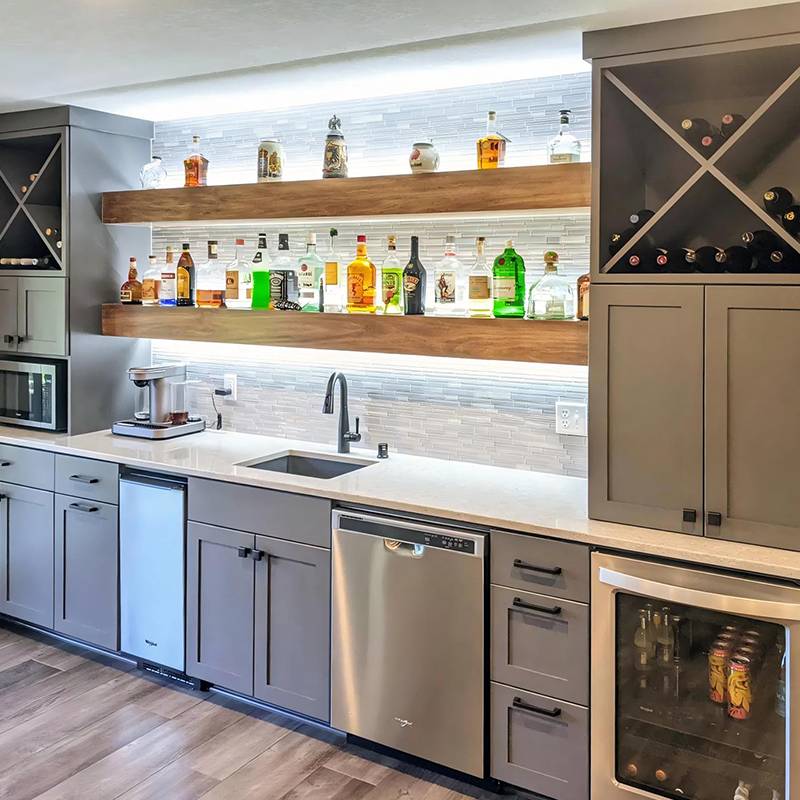 Custom Home Bar Cabinets