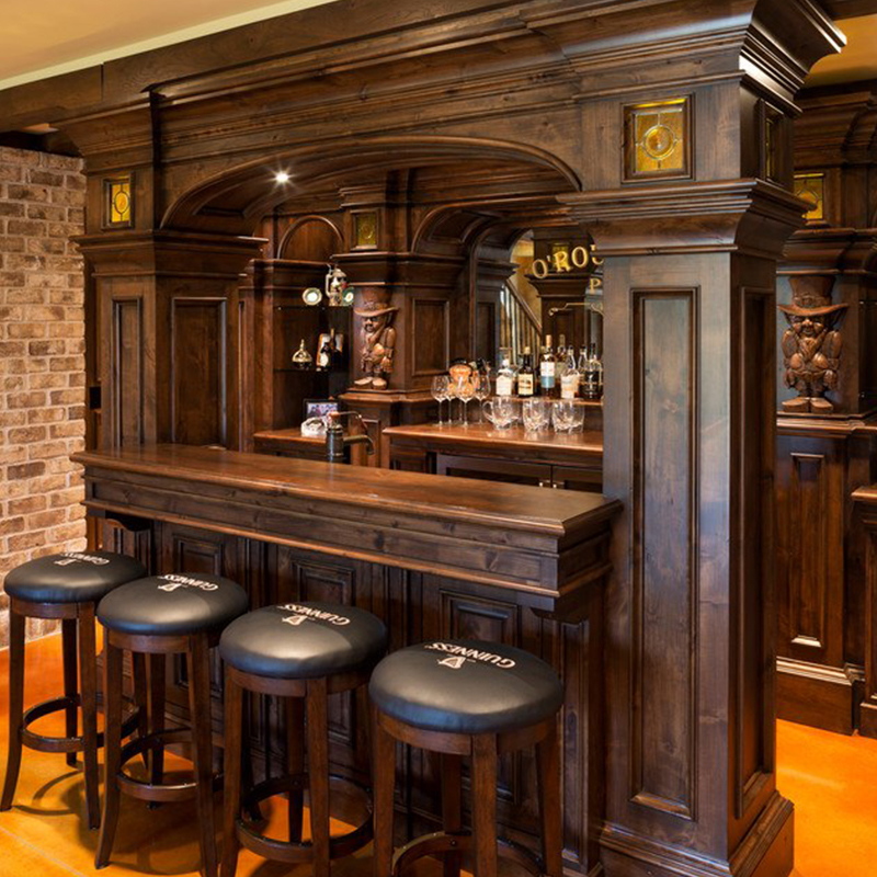 Classic Solid Wood Home Bar Cabinets