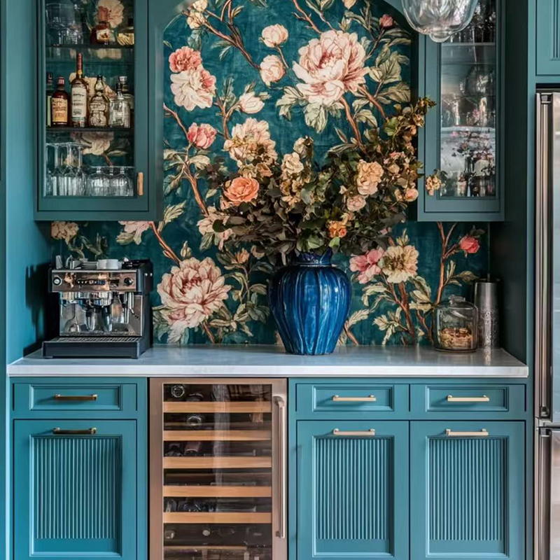 European Style Colorful Home Bar Cabinets