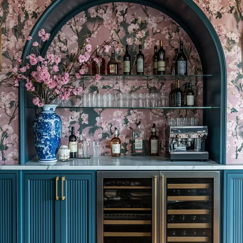 European Style Colorful Home Bar Cabinets