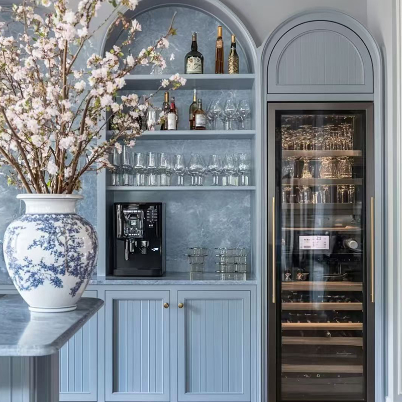 colorful bar cabinet