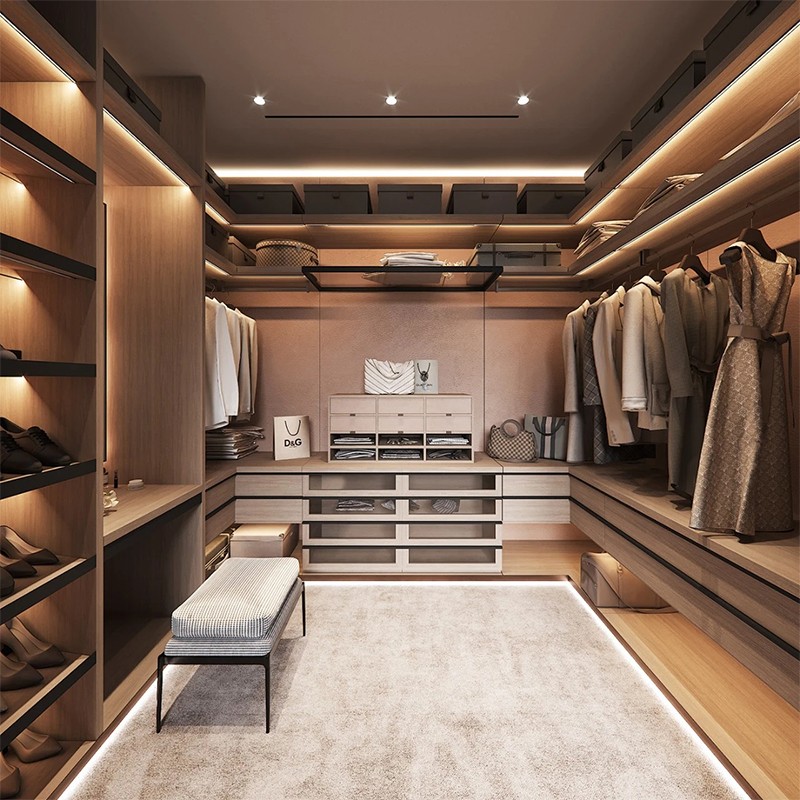 Double-row closets