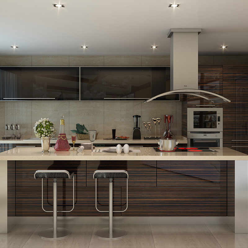 Quel est le nom d'un meuble de cuisine moderne ?