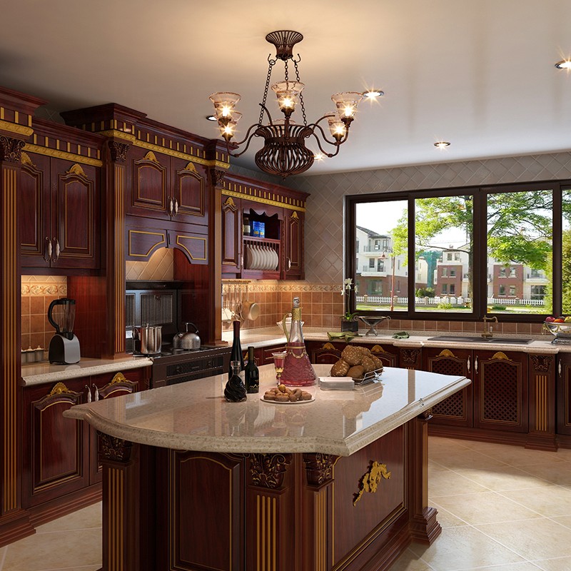 French country style kitchen cabinet