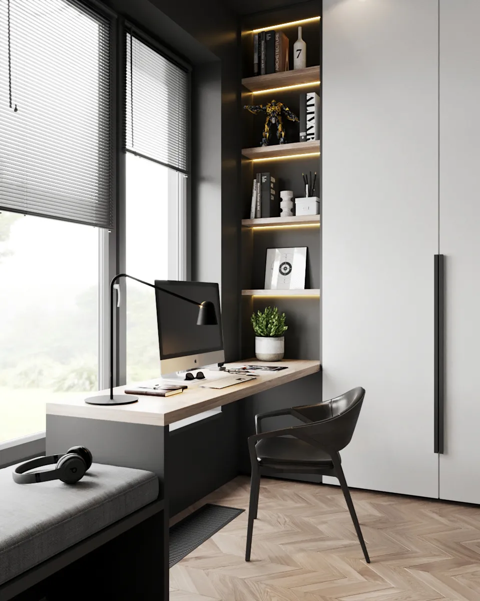 corner bookcases