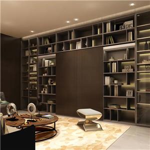 What is a bookcase with doors called?