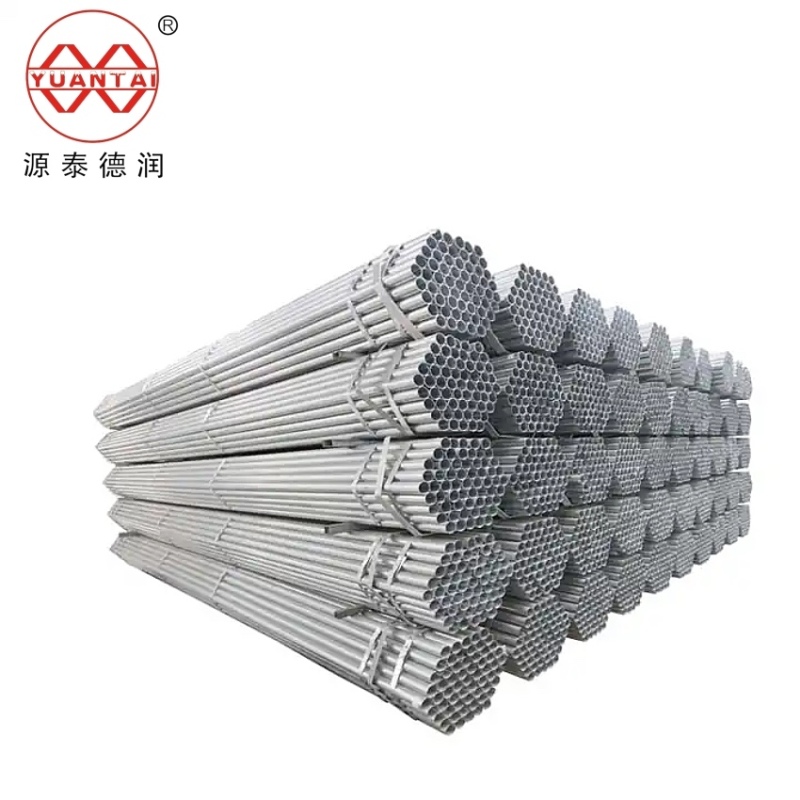 ERW Carbon BS1139 Pre-Galvanized Round Steel Pipe For Scaffolding