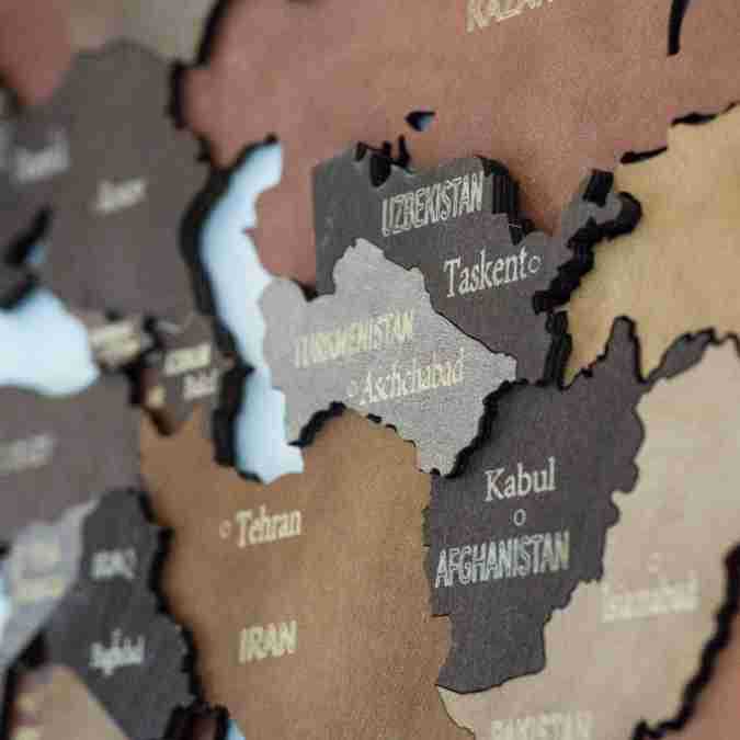 3D Wooden World Map DIY project to add eleganceto your home or office!