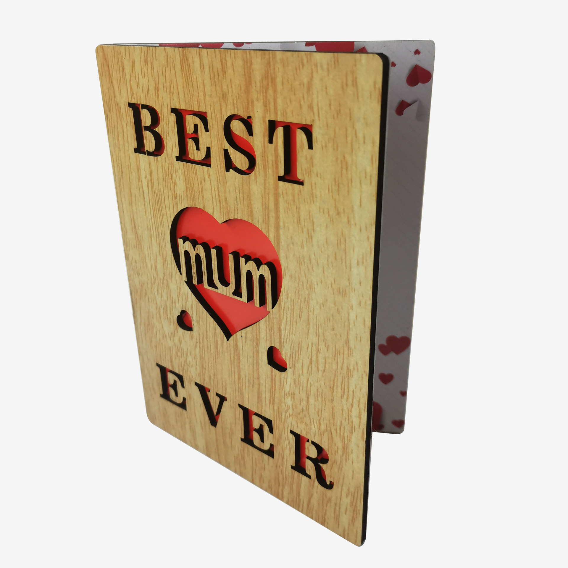 Wooden Mother's Day Gift Card Greeting Card