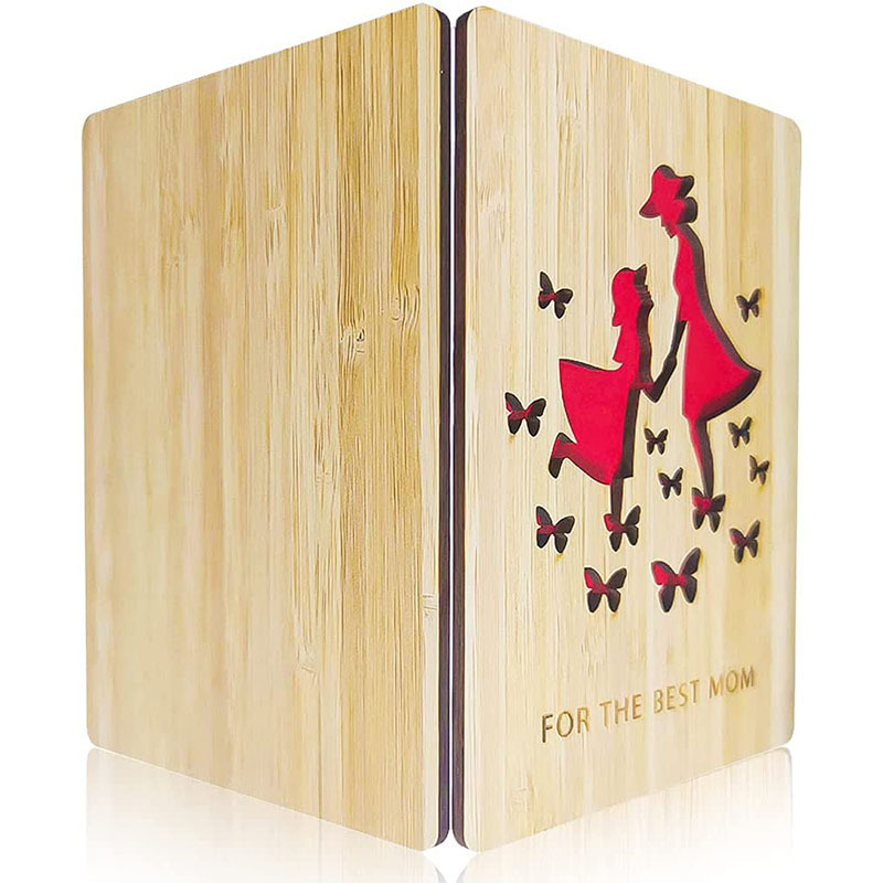 Wooden Mother's Day Gift Card Greeting Card