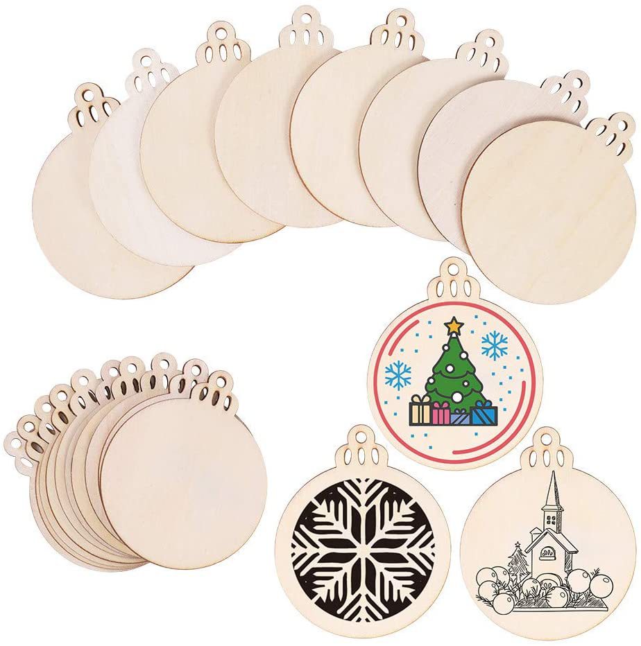 DIY Painting Three-dimensional Wood Carving Table Decorations Christmas Theme