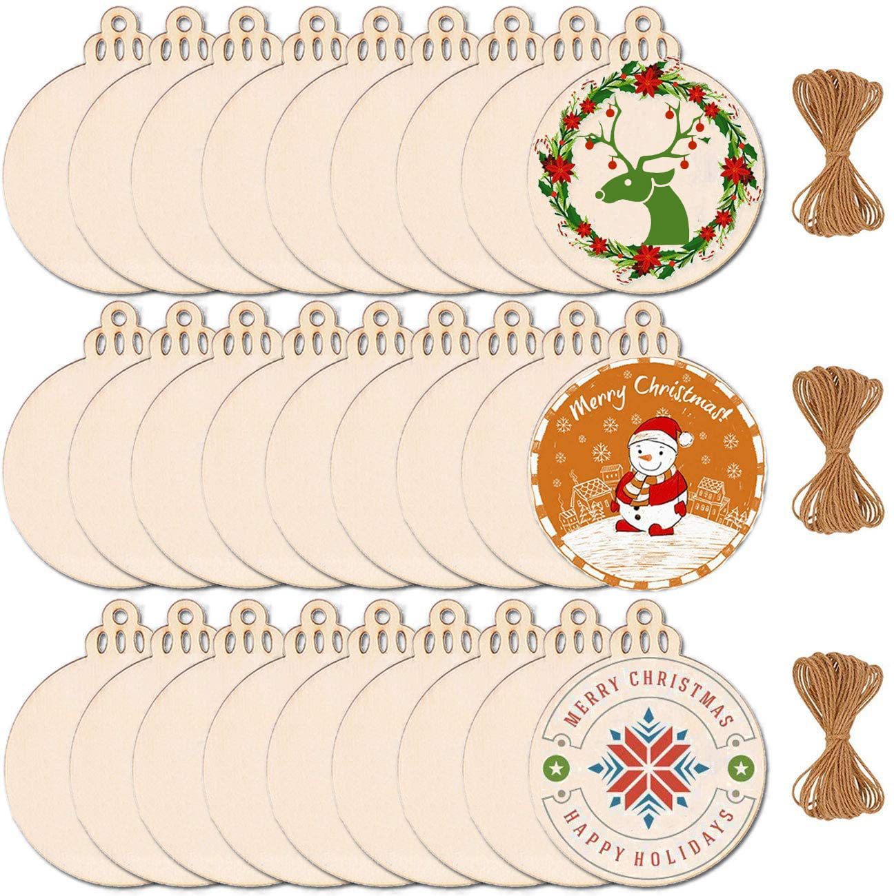 DIY Painting Three-dimensional Wood Carving Table Decorations Christmas Theme