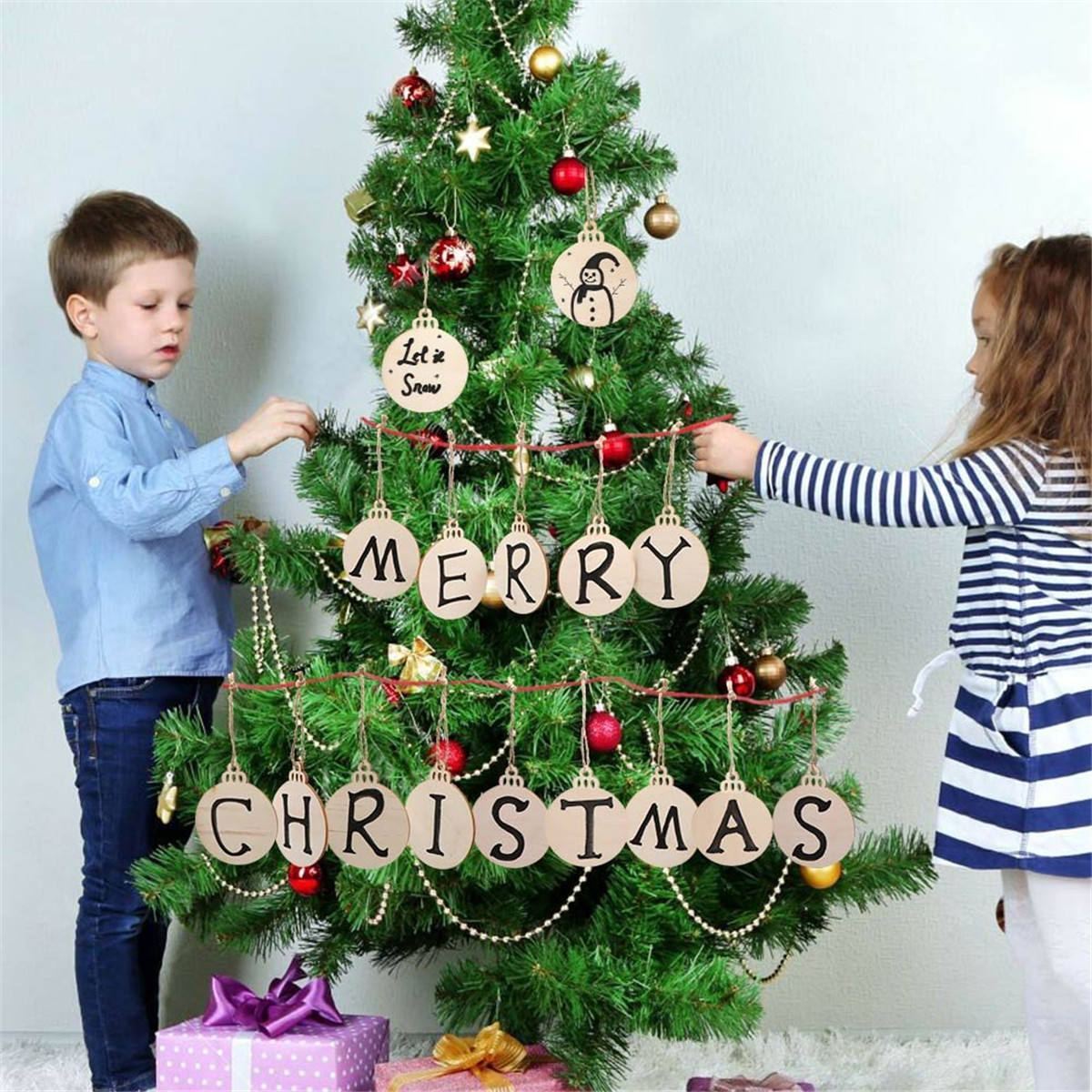 Christmas Decoration Wooden Gifts Beautiful Tree Decoration