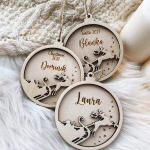 Factory Direct Sales Handmade Home Decoration Christmas Decorations Wooden Pendants Gifts Handmade Products