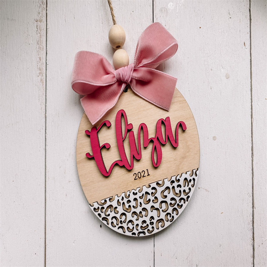 Wholesale Custom Christmas Tree Decoration Wooden Ornaments