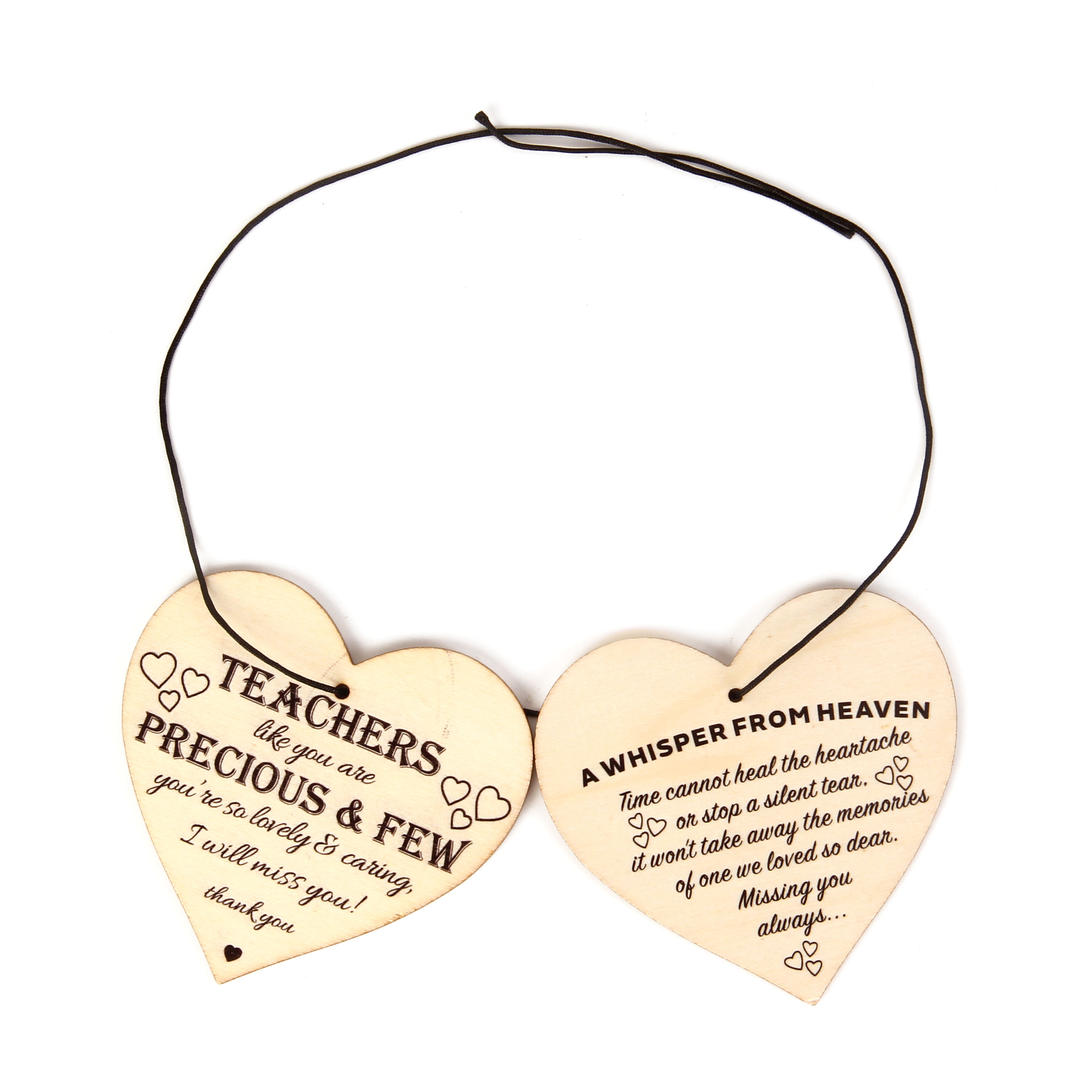 Heart Shaped Wooden Christmas Tree Decoration With Holes