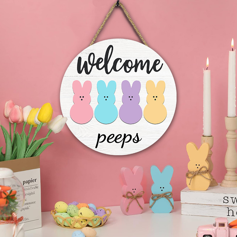 Welcome sign door decoration for house family