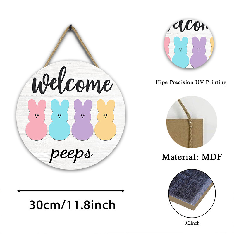 Welcome sign door decoration for house family