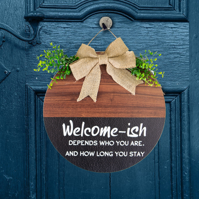 Welcome Sign Front Door Decoration wooden