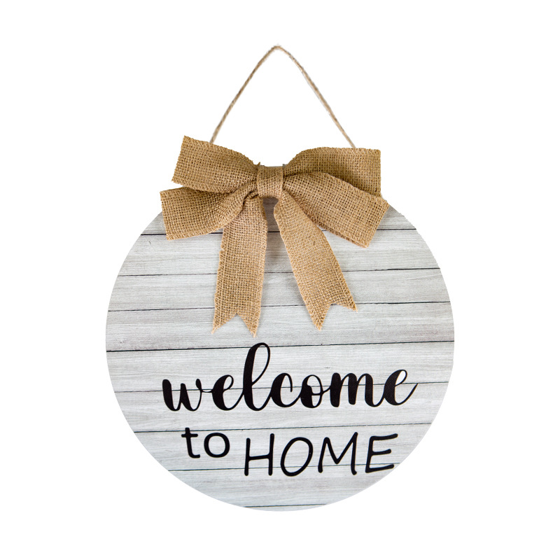 Welcome Sign Front Door Decoration wooden