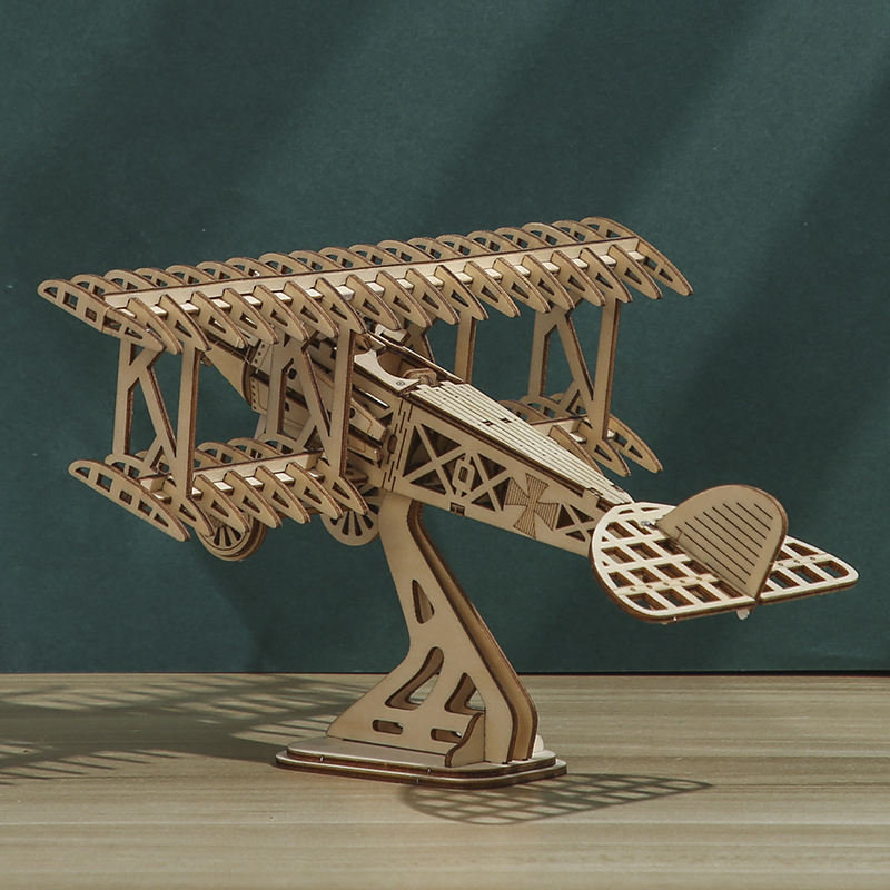 Airplane Model Kit Wooden Crafts Toy 3d Puzzle Set
