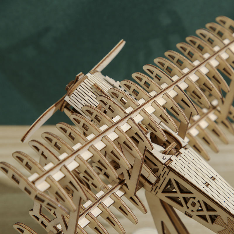 Airplane Model Kit Wooden Crafts Toy 3d Puzzle Set