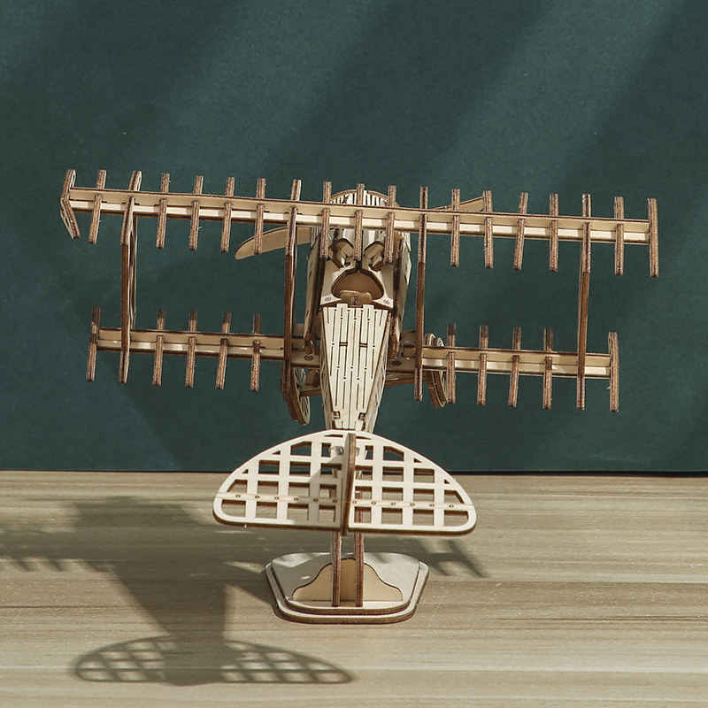 Airplane Model Kit Wooden Crafts Toy 3d Puzzle Set