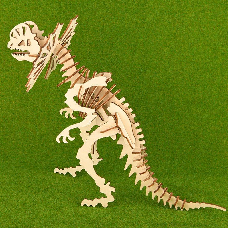 3D Wooden Puzzle Simulation Animal Dinosaur Assembly DIY Model