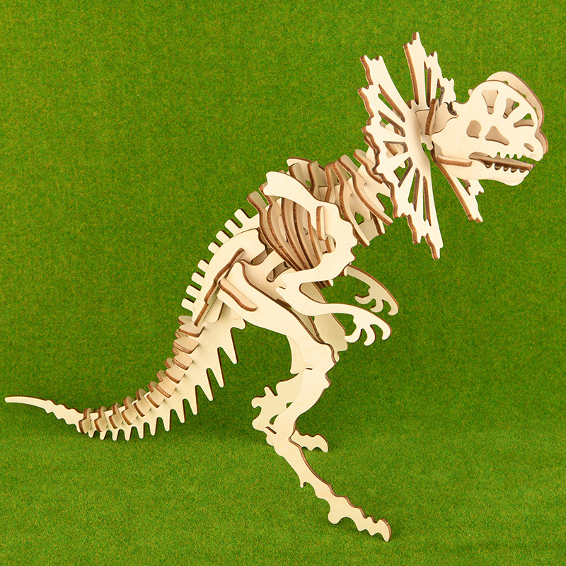 3D Wooden Puzzle Simulation Animal Dinosaur Assembly DIY Model