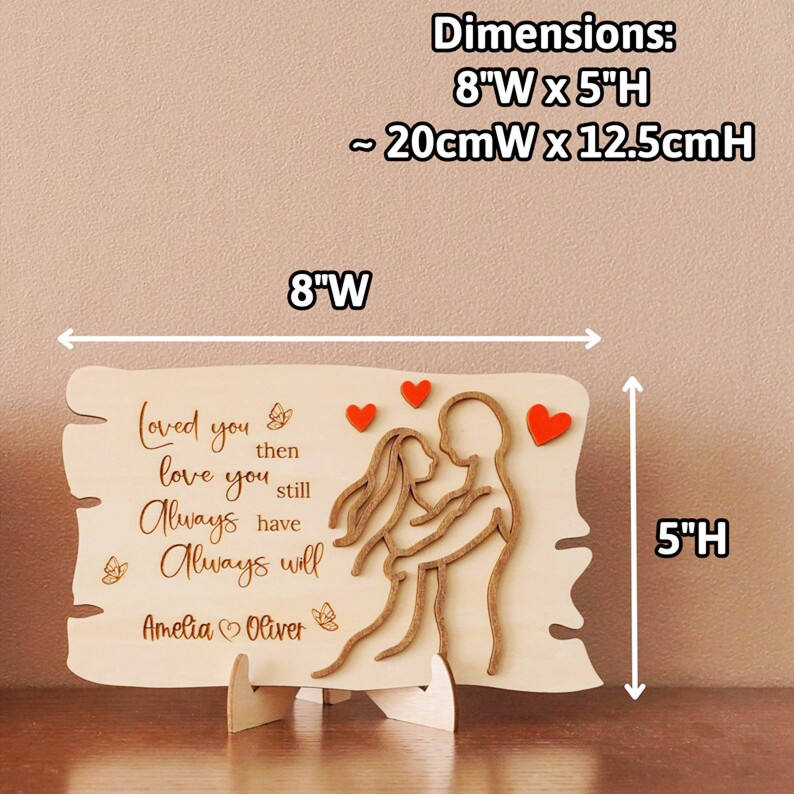 Wooden Valentine's Day Gift Handmade Greeting Card Romantic Valentine's Day Card