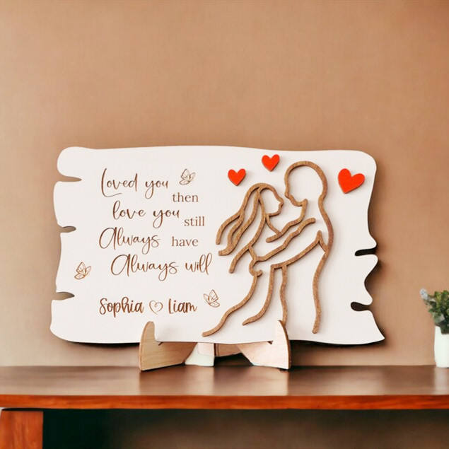 Wooden Valentine's Day Gift Handmade Greeting Card Romantic Valentine's Day Card