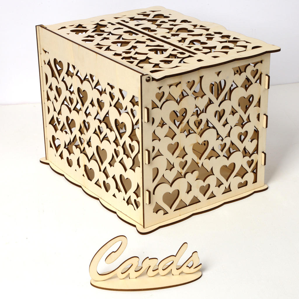 Valentine's Day Gift Wooden Lantern LED Valentine's Day Box