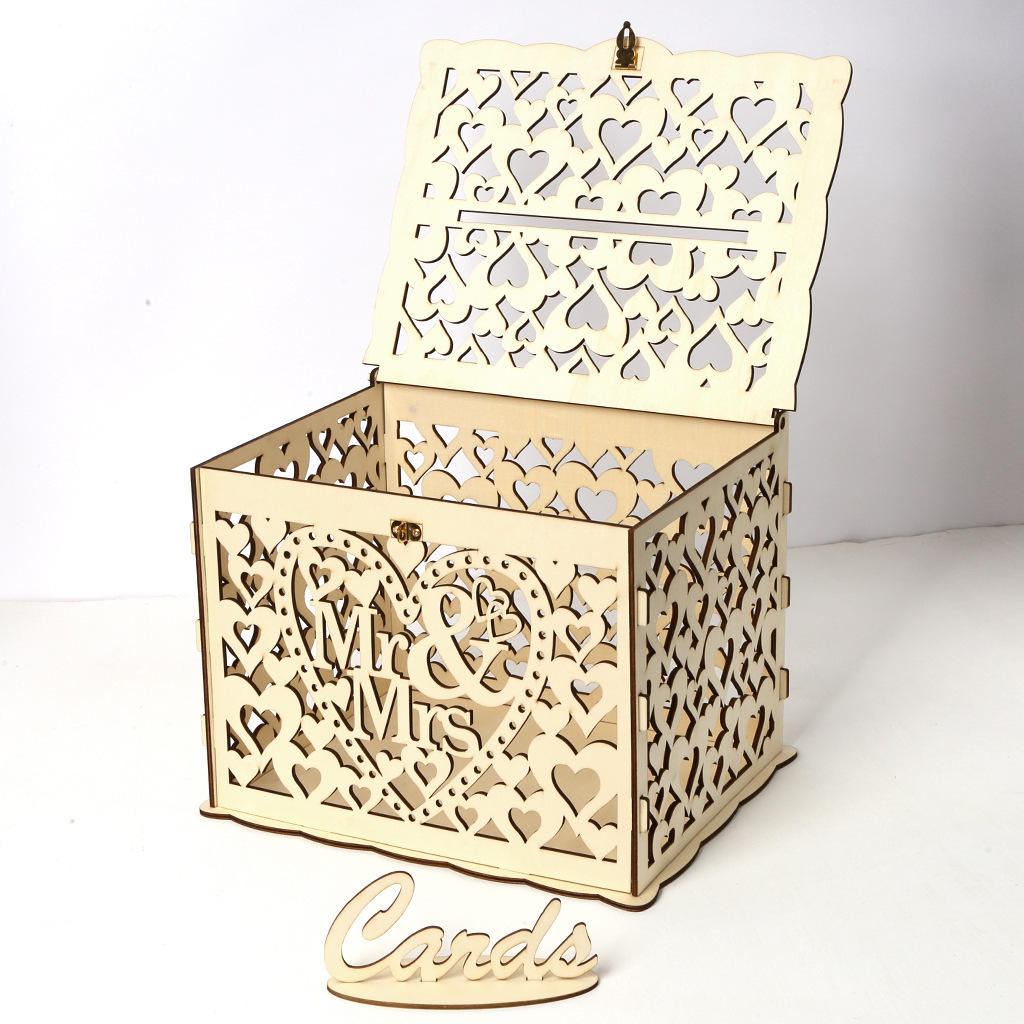 Valentine's Day Gift Wooden Lantern LED Valentine's Day Box