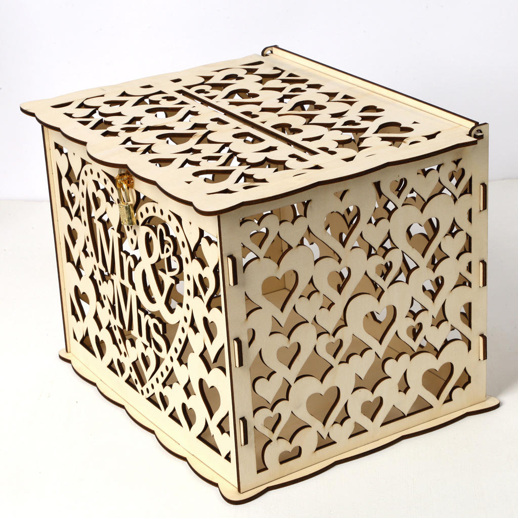 Valentine's Day Gift Wooden Lantern LED Valentine's Day Box