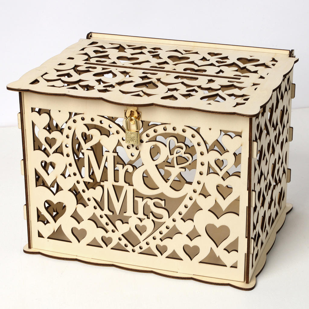 Valentine's Day Gift Wooden Lantern LED Valentine's Day Box