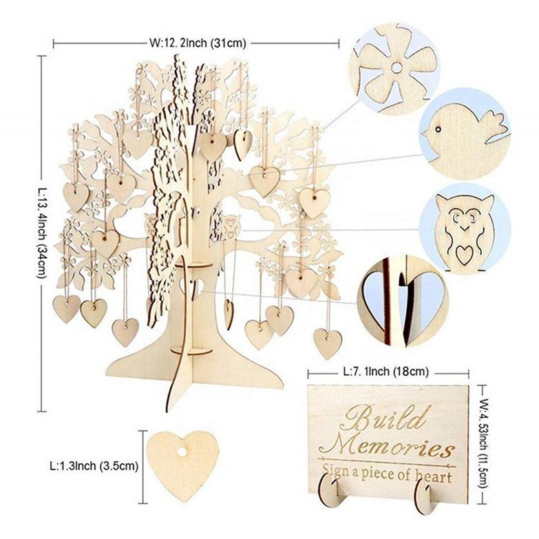 Customized Wooden Sign Laser Cutting Wooden Name Tag Couple Gift