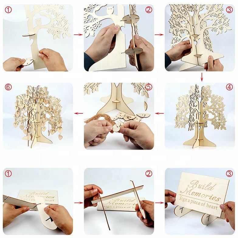 Customized Wooden Sign Laser Cutting Wooden Name Tag Couple Gift