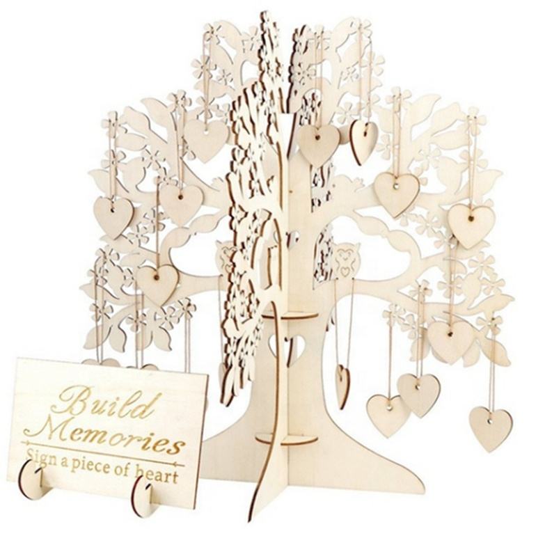 Customized Wooden Sign Laser Cutting Wooden Name Tag Couple Gift