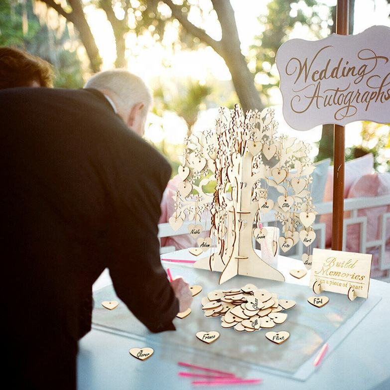 Customized Wooden Sign Laser Cutting Wooden Name Tag Couple Gift