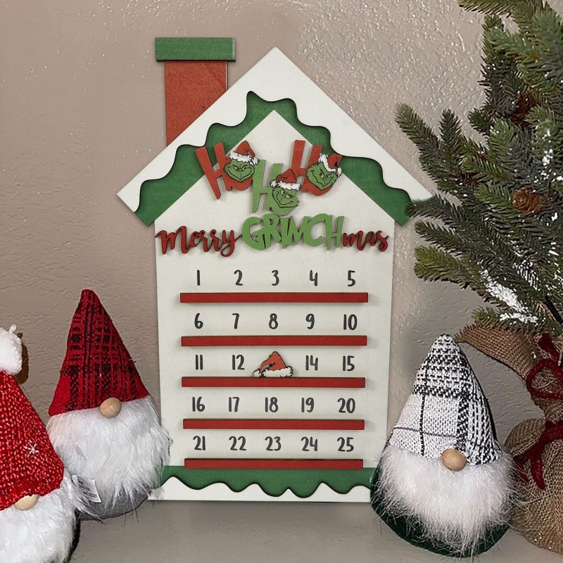 Ainutlaatuinen maalaismainen taide Käsityöt Lahjat Pöytäkone Puinen Perpetual Calendar Kodinsisustus Kalenteri Pöytäsisustus