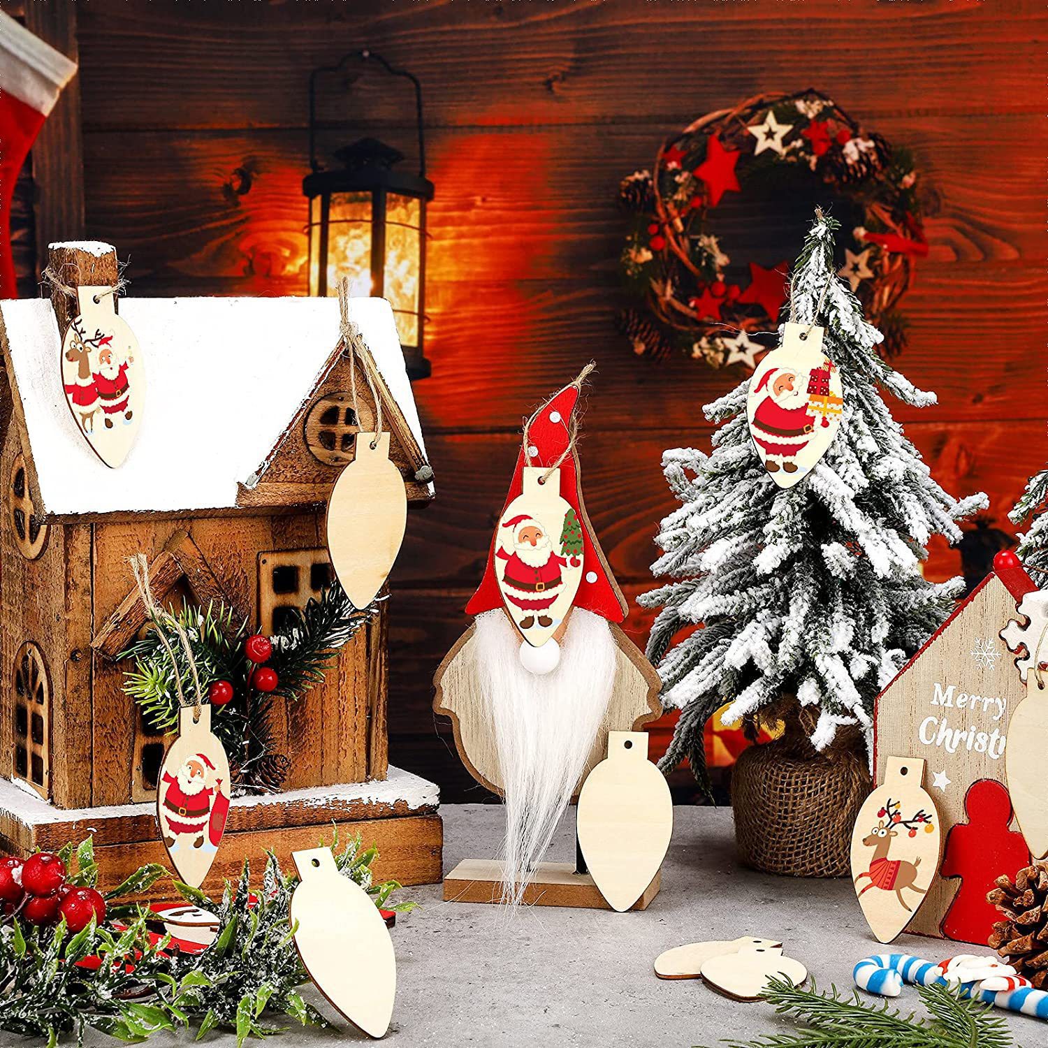 Blank Irregular Wood Chips DIY Crafts Home Decor