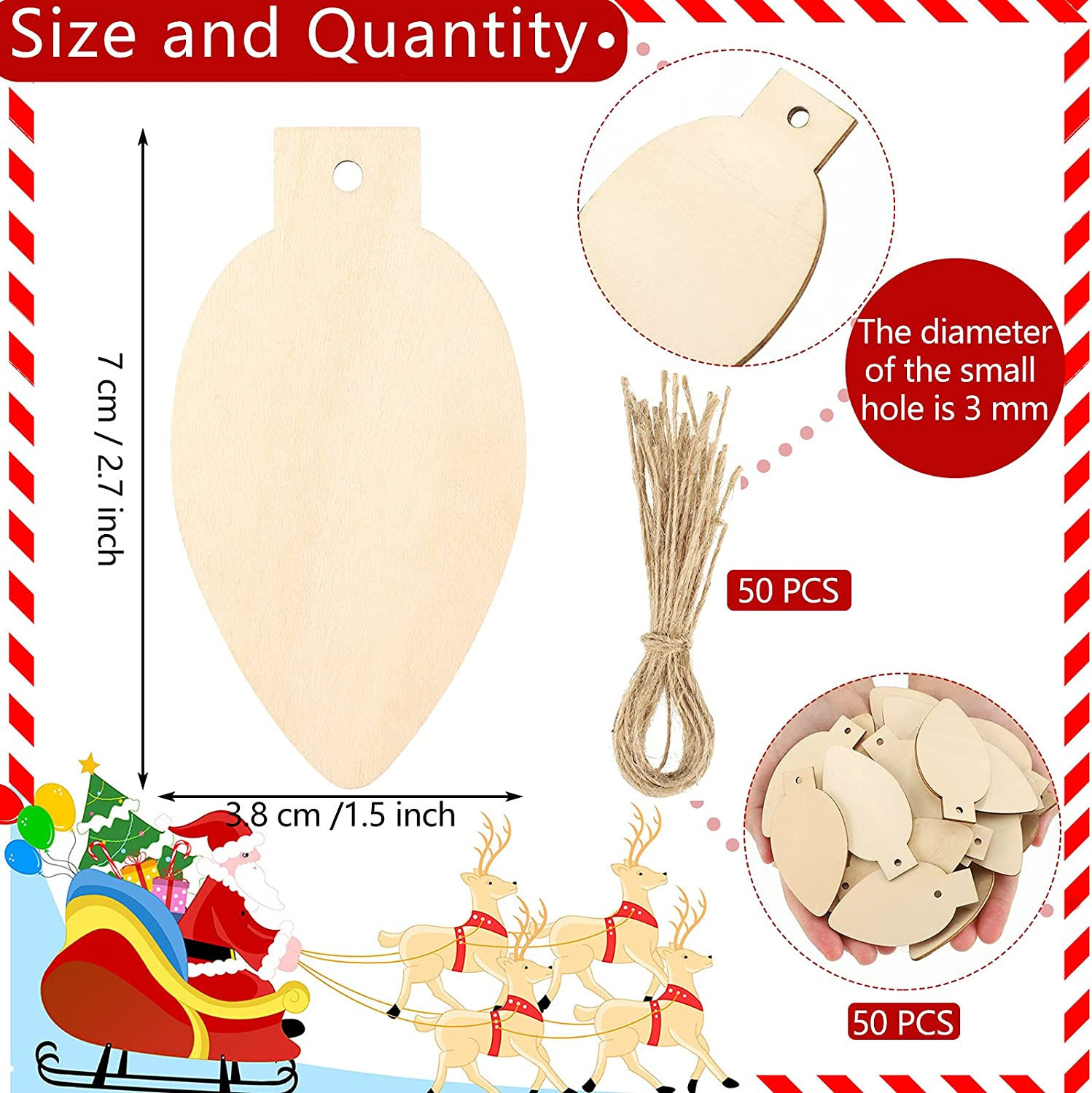 Blank Irregular Wood Chips DIY Crafts Home Decor
