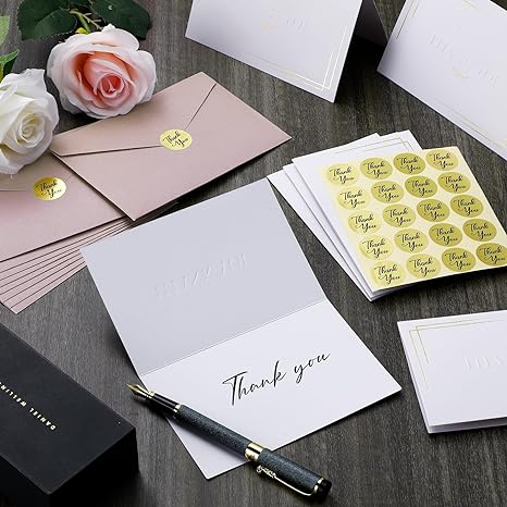 Handmade Thank You Card Set With Envelope Greeting Card