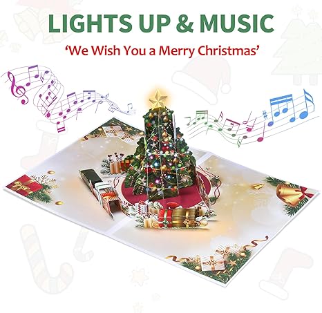 3D Pop-up Christmas Card With Music
