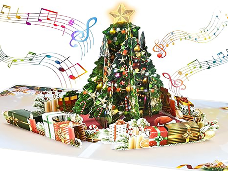 3D Pop-up Christmas Card With Music