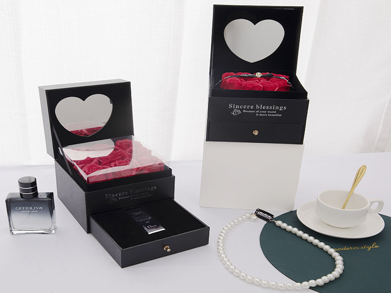 Ring Box Jewelry Storage Wooden Box Valentine's Day Gift Engraved Name Box