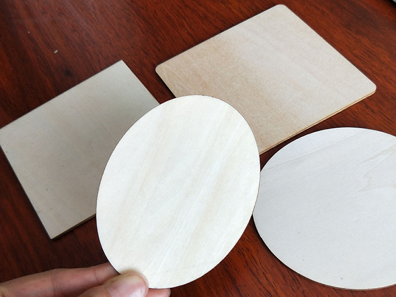 Wooden Square for Woodcraft, Pyrography and Coasters DIY Crafts and Home Decor Painting chip