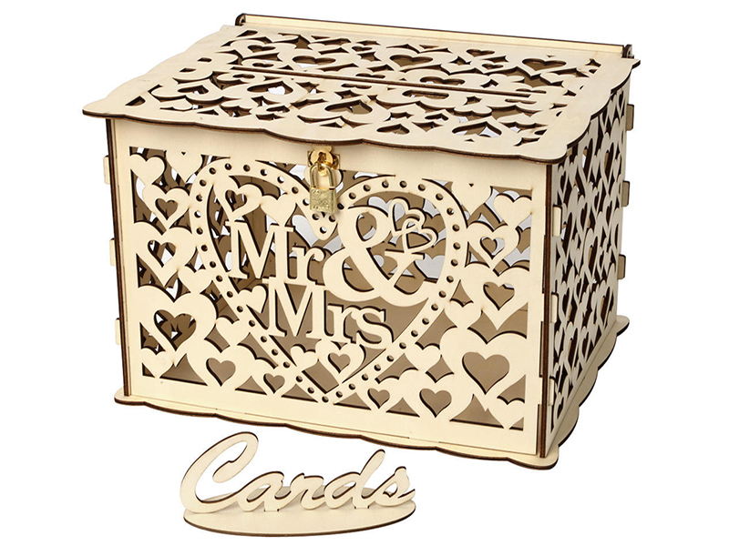 Valentine's Day Gift Wooden Lantern LED Valentine's Day Box